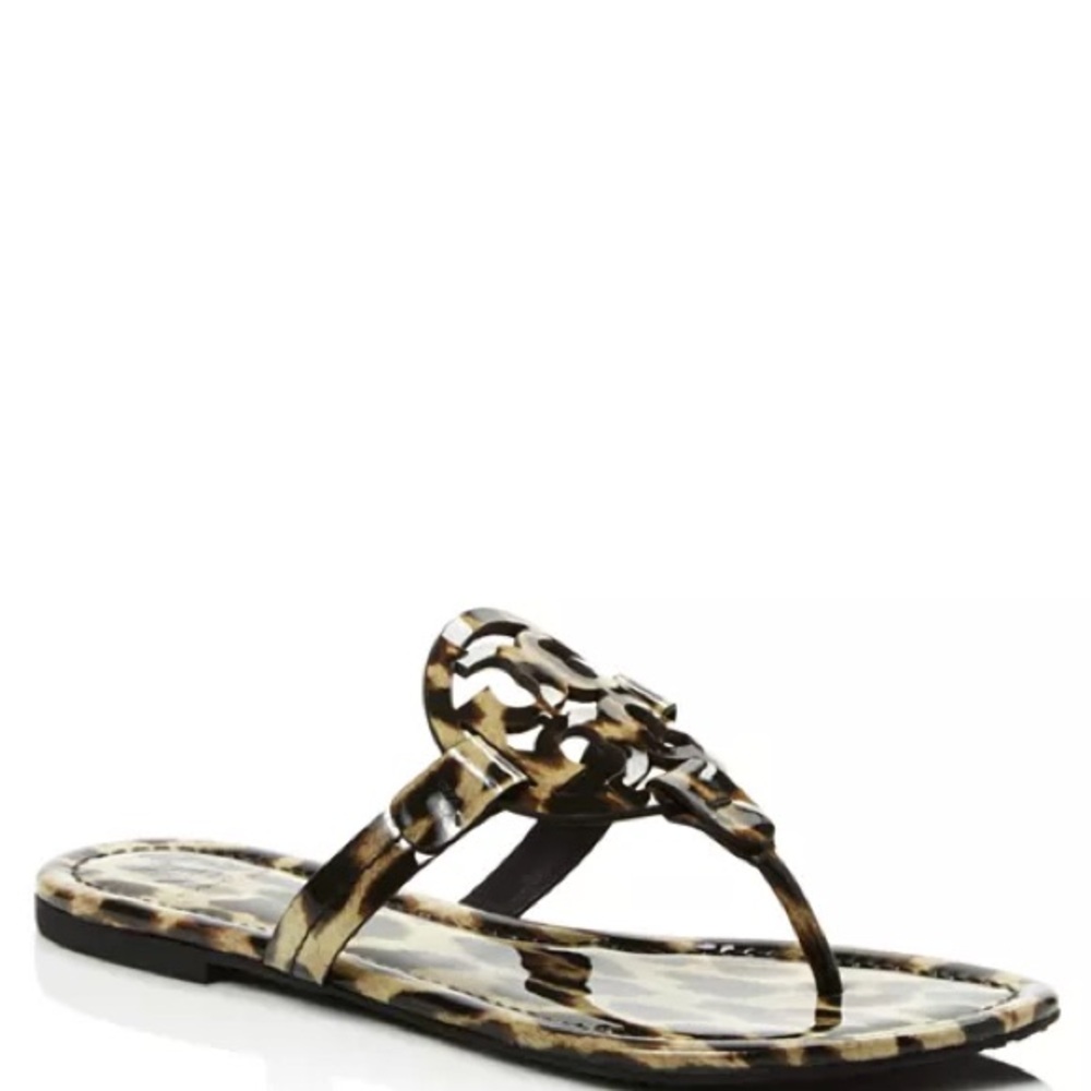 Tory Burch Leopard-Print Miller Sandal in Leopard (Patent Leather)